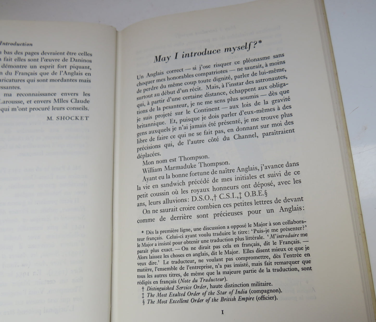 Vintage French Book - Les Carnets Du Major W.Marmaduke Thompson 1963