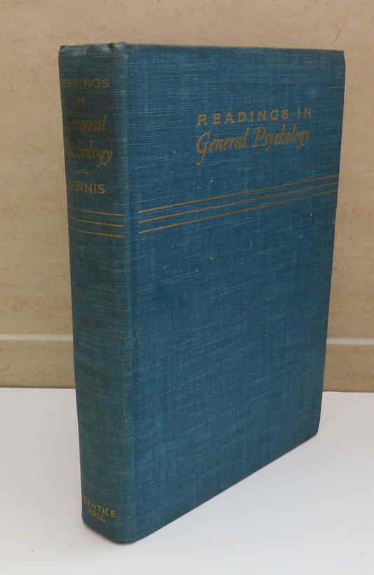 Readings In General Psychology Edited By Wayne Dennis 1950