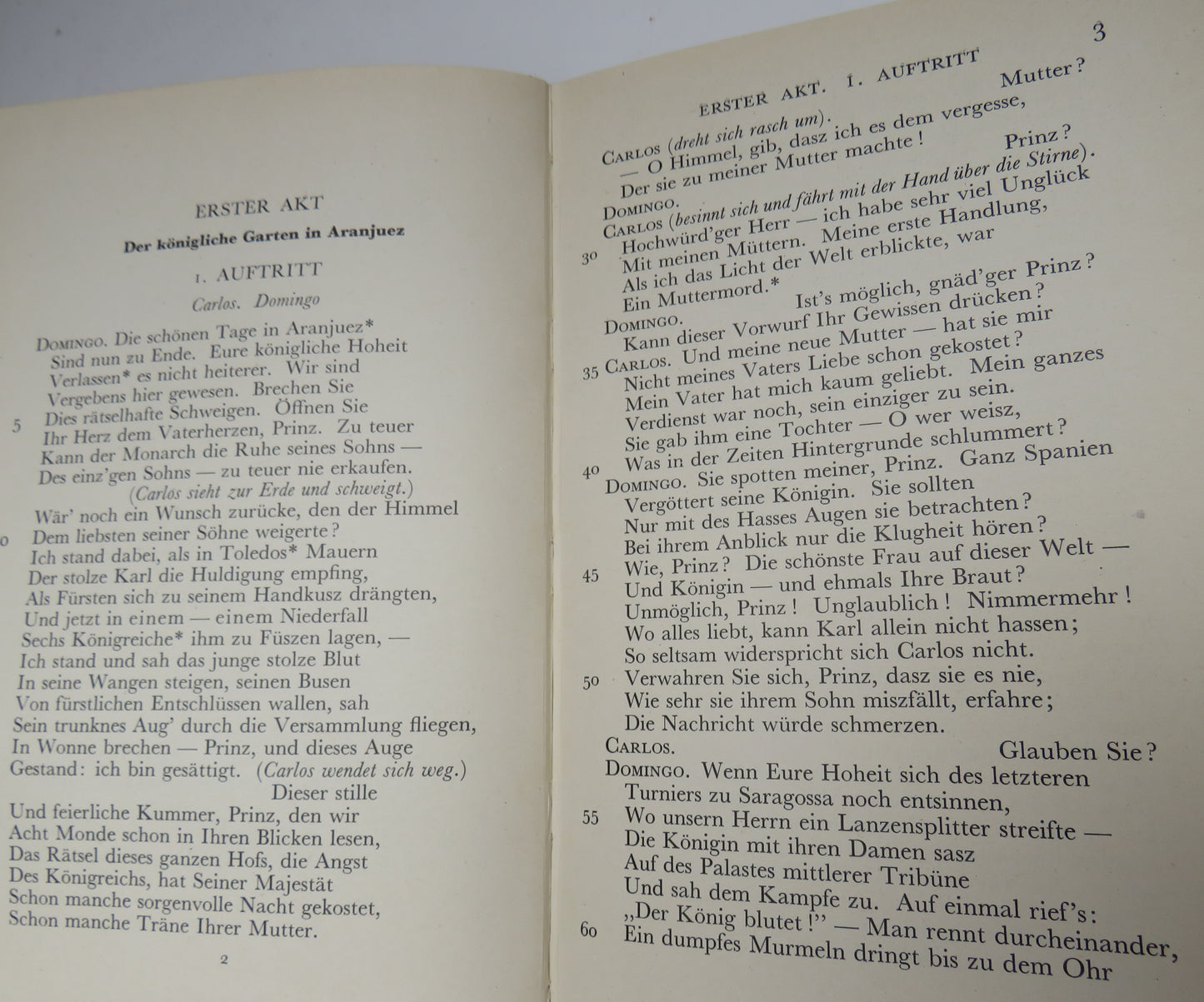 Don Carlos Infant Von Spanien By Schiller 1949