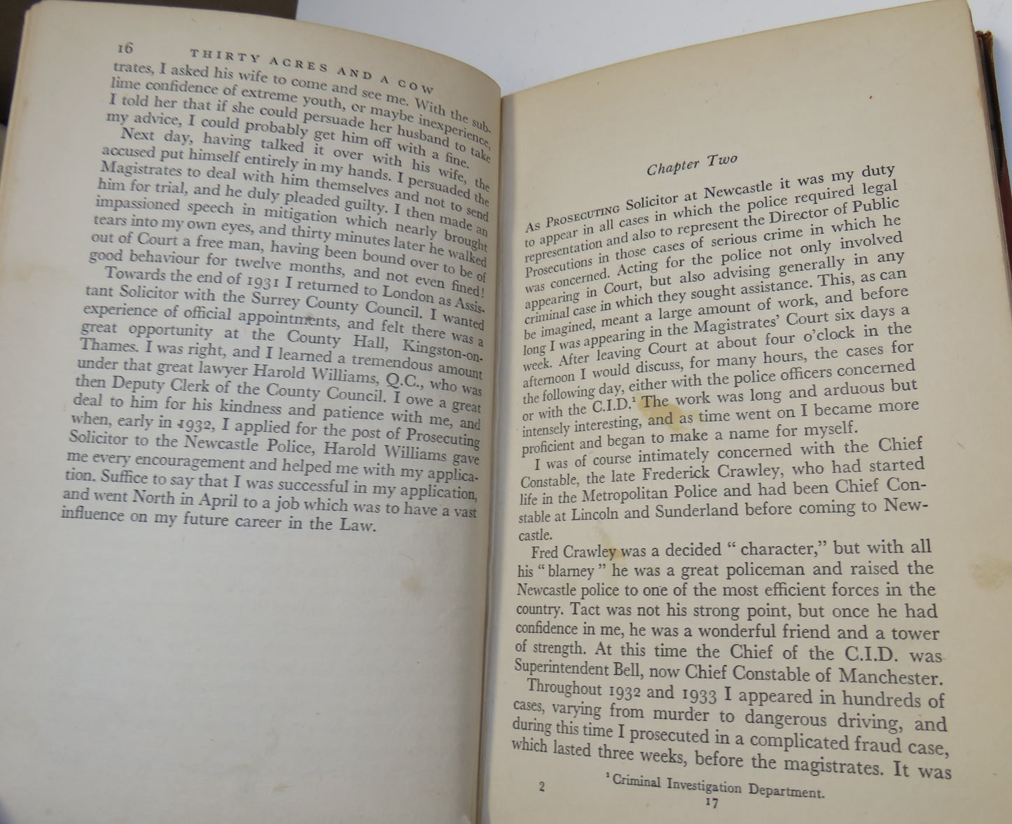 Thirty Acres and a Cow By David Ensor 1955 1st Edition