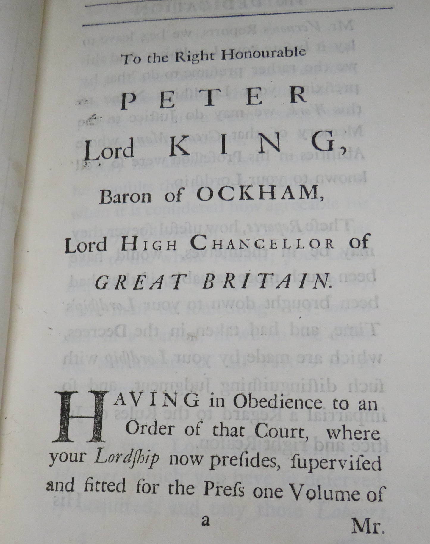 Cases Argued And Adjudged In The High Court Of Chancery 1726
