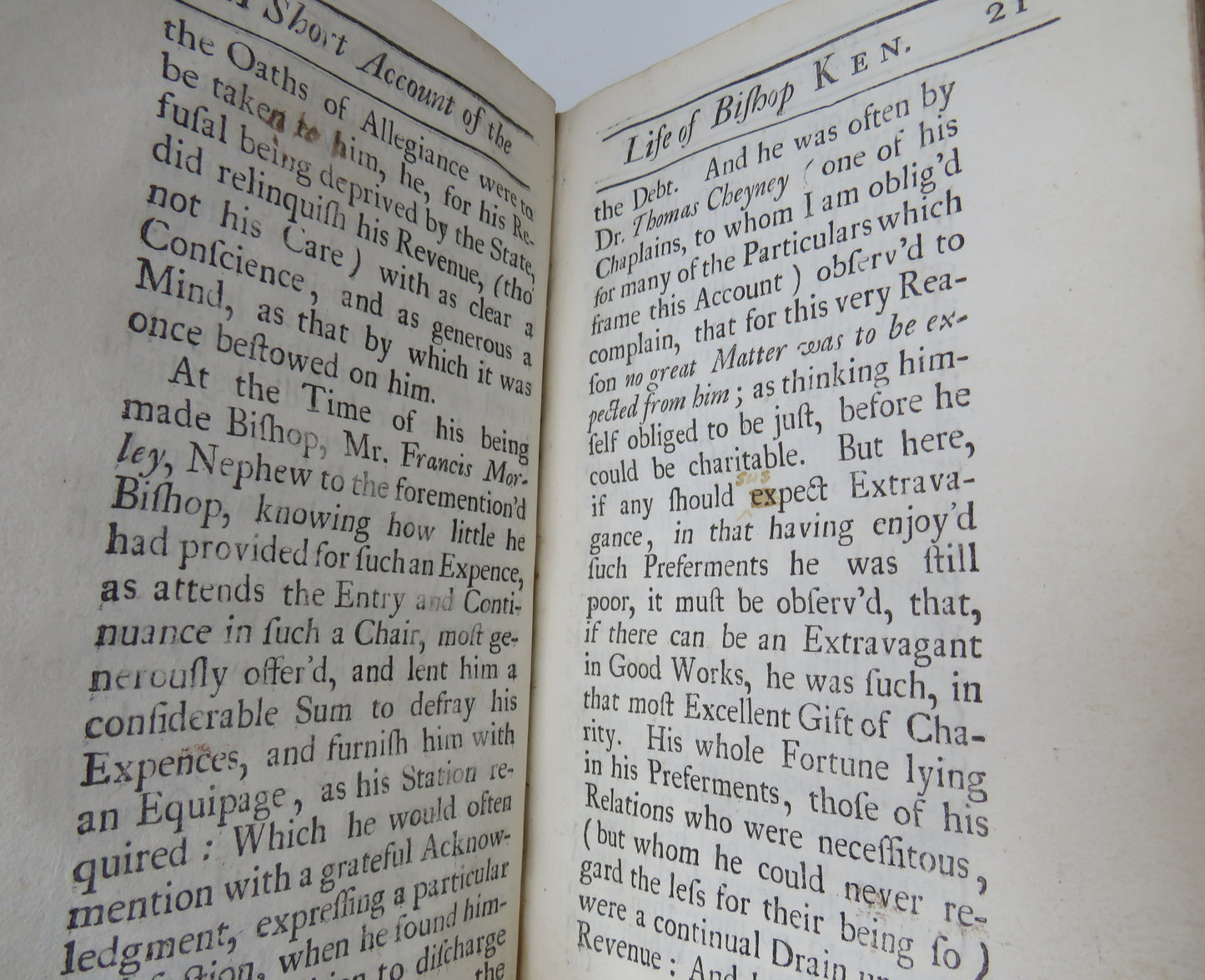 A Short Account Of The Life Of The Right Reverend Father In God Thomas Ken D.D 1713