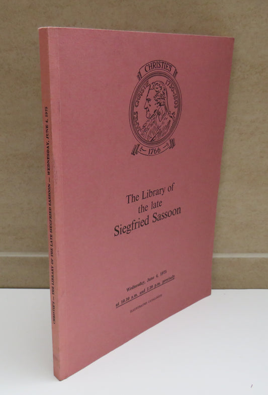 The Library Of The Late Siegfried Sassoon June 1975 - Christies Catalogue