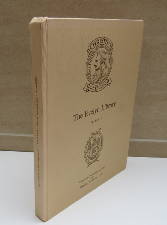 The Evelyn Library Part II D-L November & December 1977 - Christies Catalogue