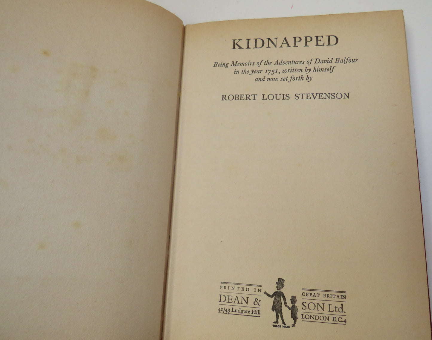 Kidnapped Being Memoirs Of The Adventures Of David Balfour By Robert Louis Stevenson