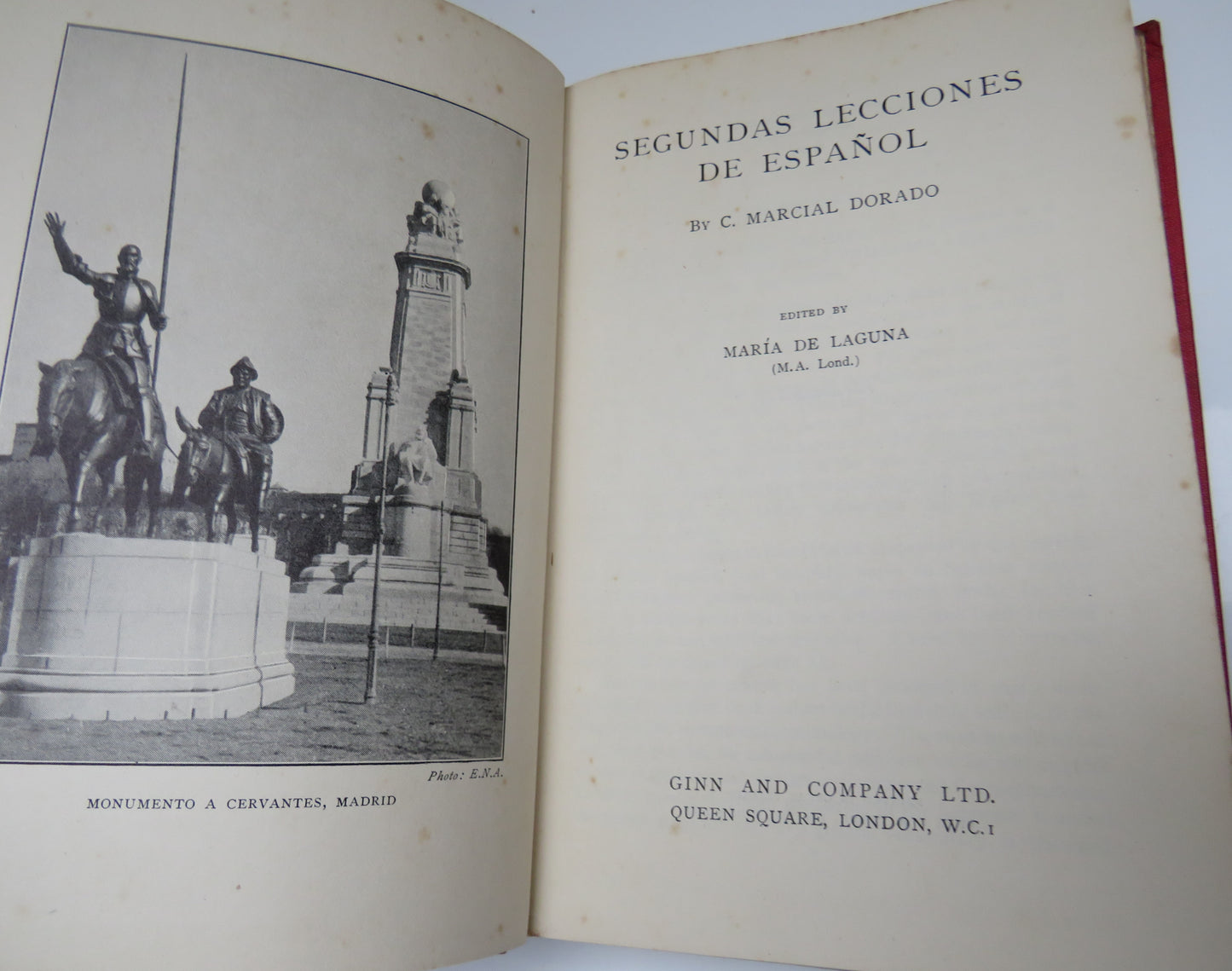 Segundas Lecciones De Espanol By C. Marcial Dorado 1935 1st Edition