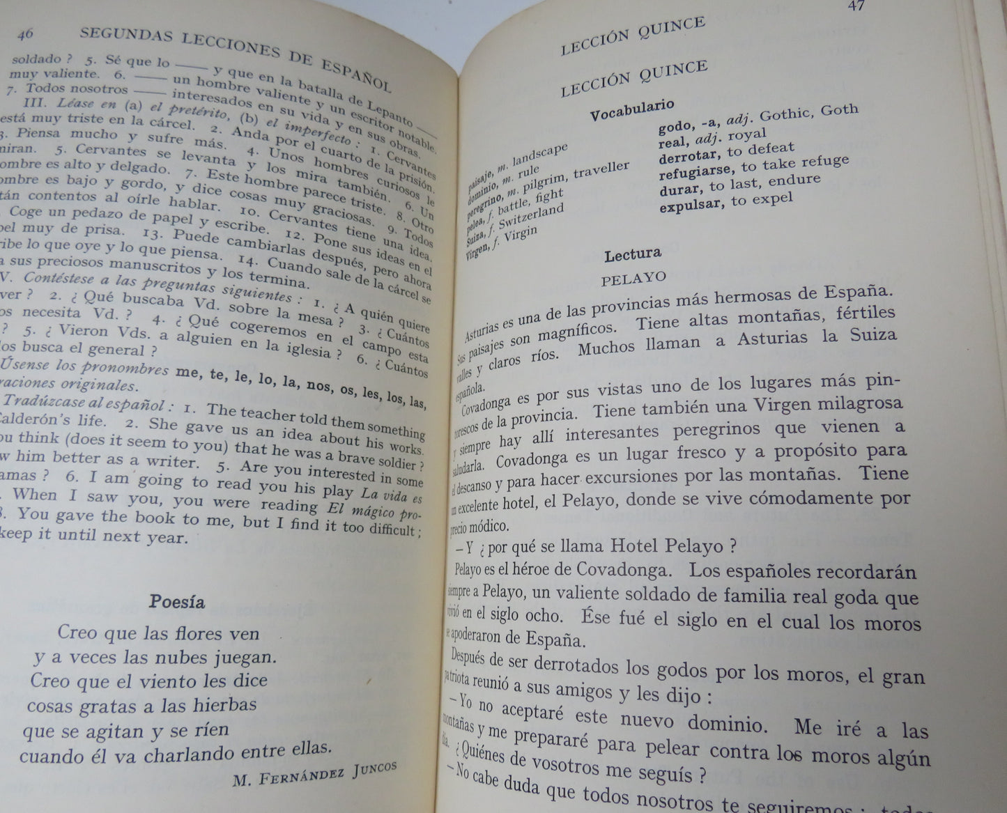 Segundas Lecciones De Espanol By C. Marcial Dorado 1935 1st Edition