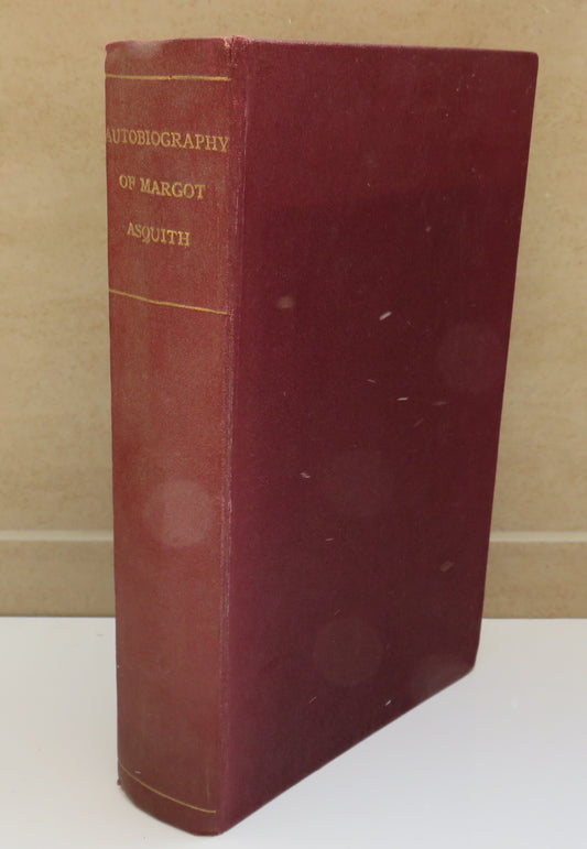 The Autobiography Of Margot Asquith 1920