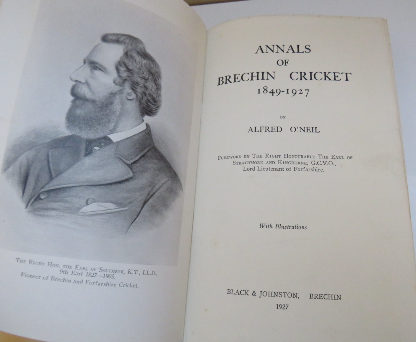 Annals Of Brechin Cricket 1849-1927 By Alfred O'Neil 1927