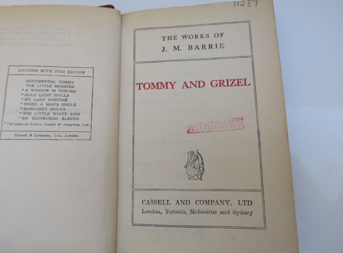 Tommy and Grizel The Works Of J.M Barrie