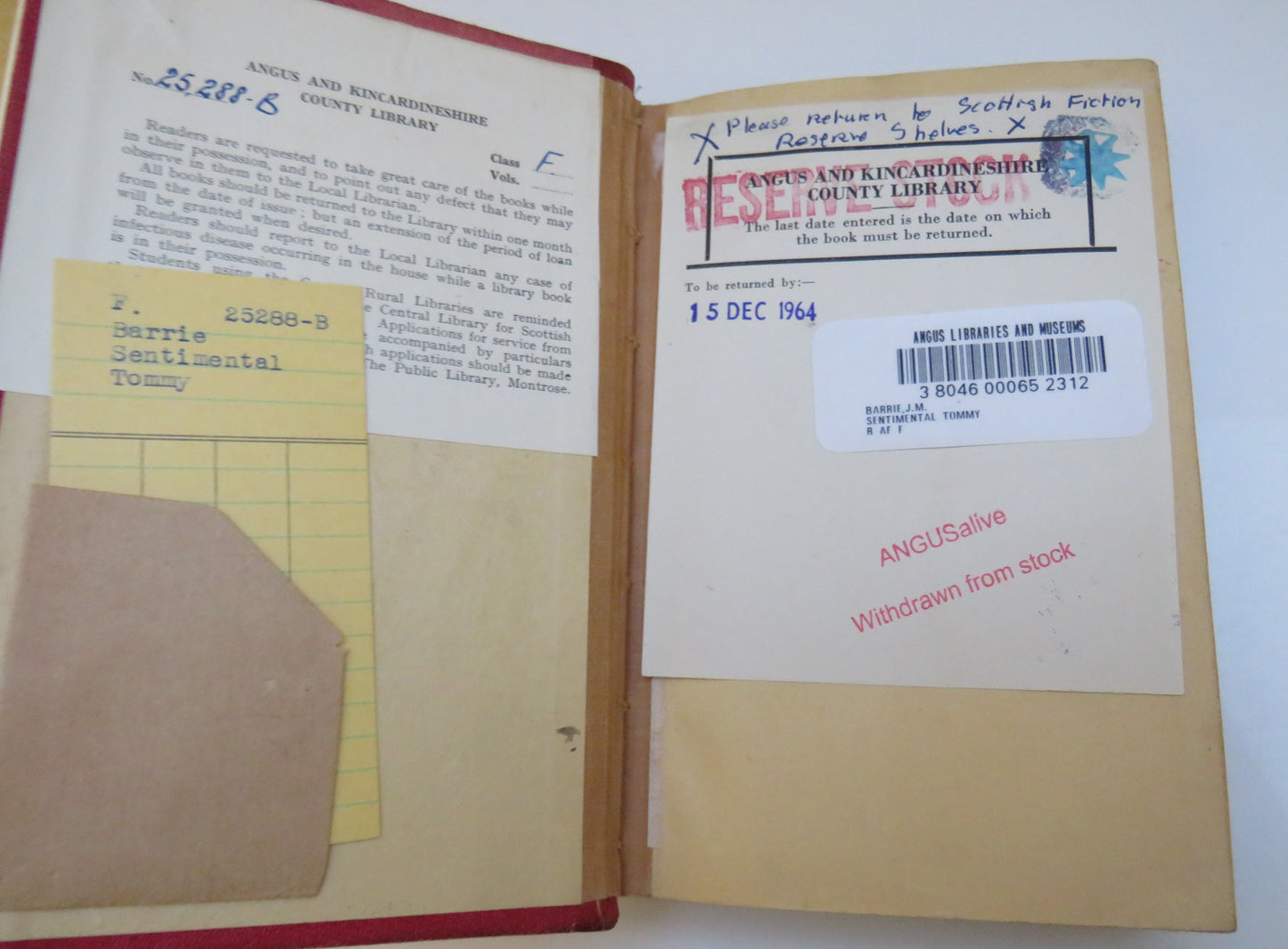 Sentimental Tommy The Story Of His Boyhood The Works Of J.M Barrie