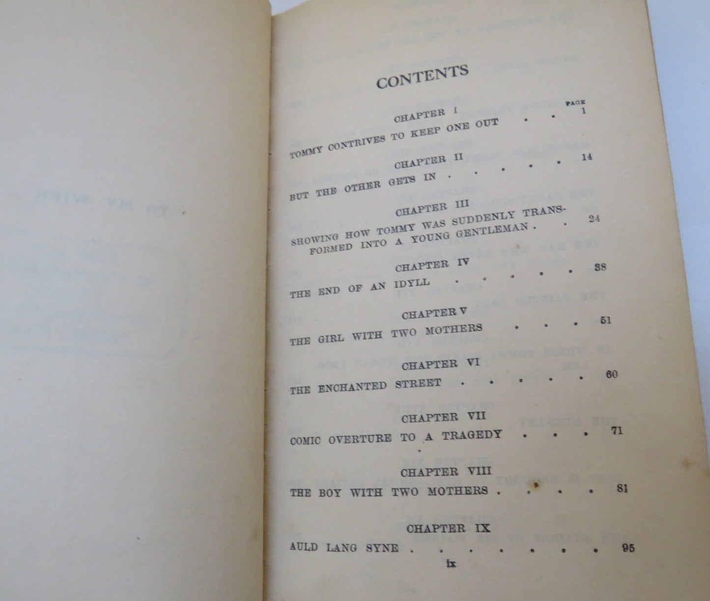 Sentimental Tommy The Story Of His Boyhood The Works Of J.M Barrie