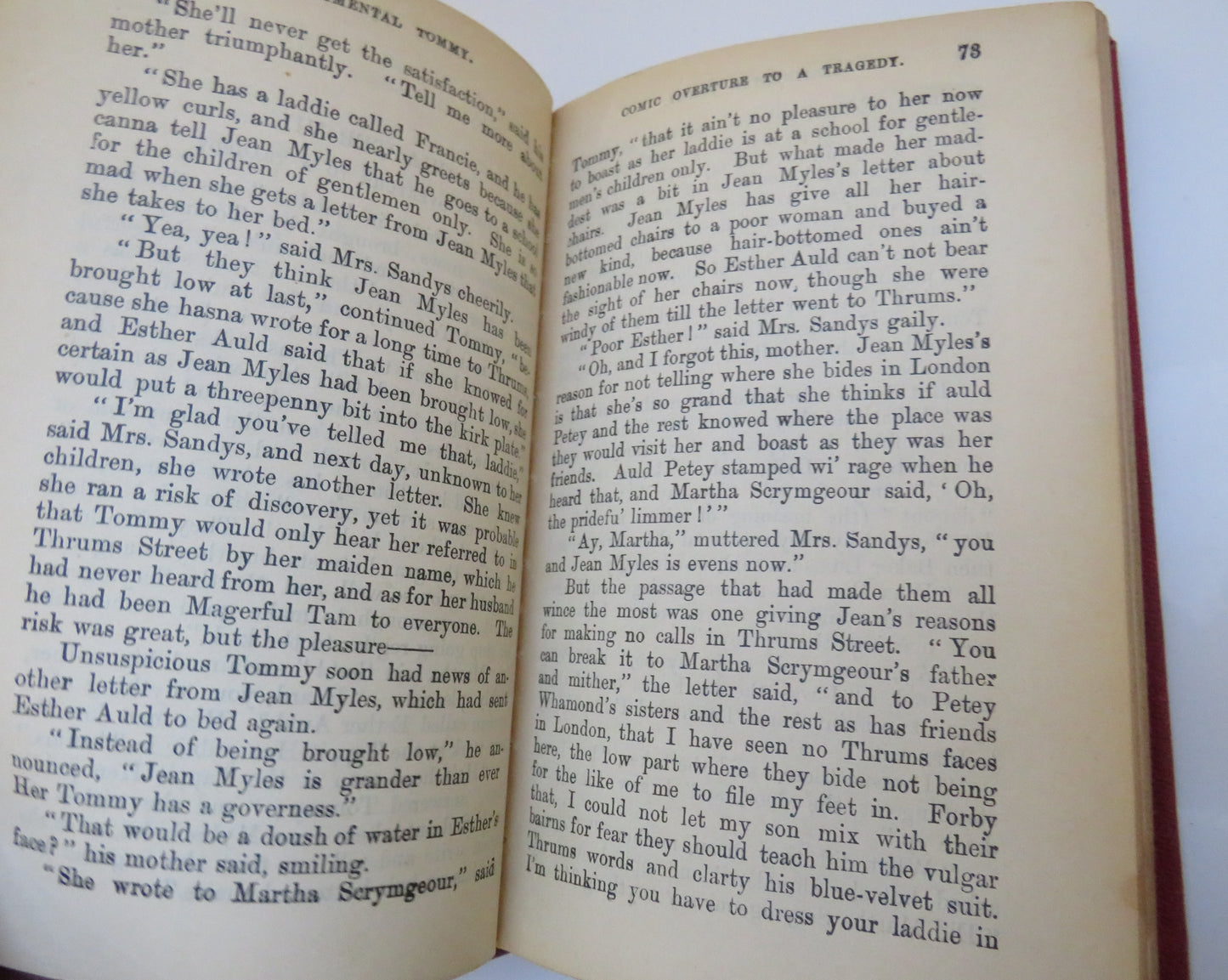 Sentimental Tommy The Story Of His Boyhood The Works Of J.M Barrie
