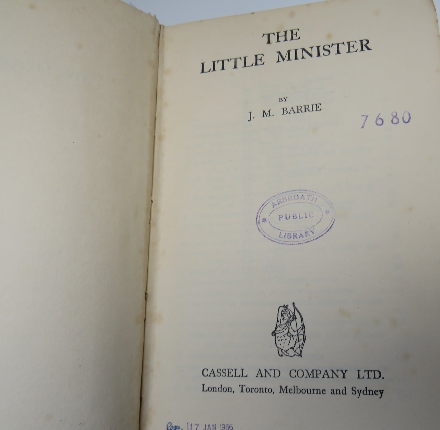 The Little Minister By J.M.Barrie 1935