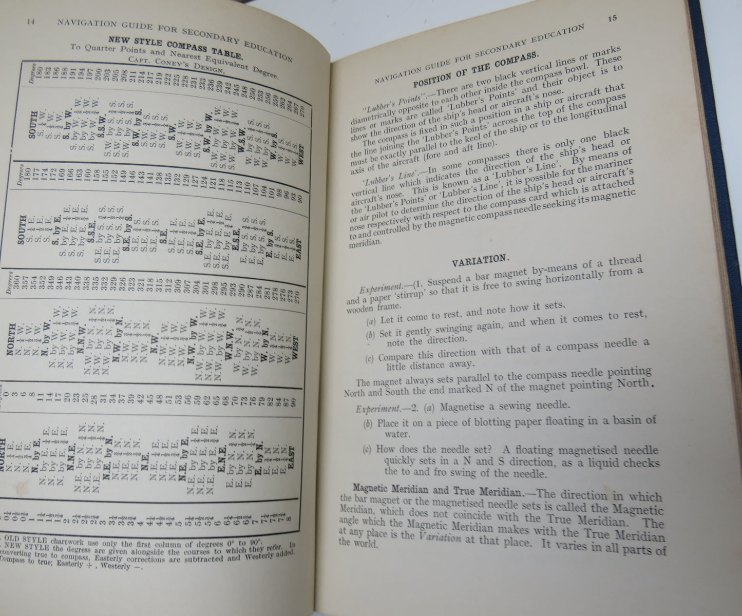 Navigation Guide For Secondary Education By John Macsween 1947 1st Edition