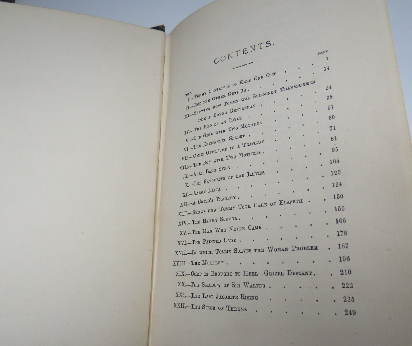 Sentimental Tommy The Story Of His Boyhood By J.M. Barrie 1896