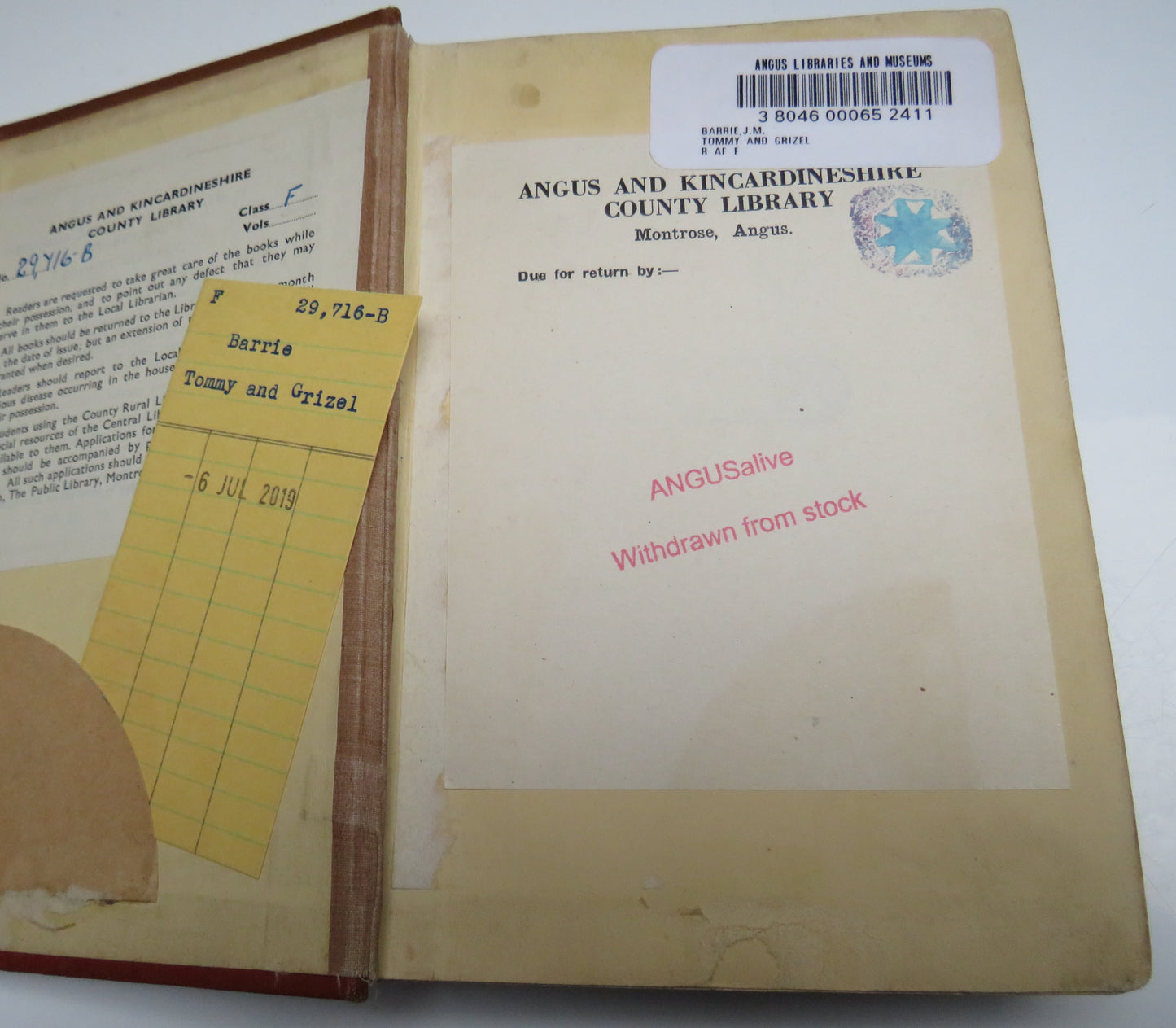 The Works of J.M. Barrie Tommy and Grizel