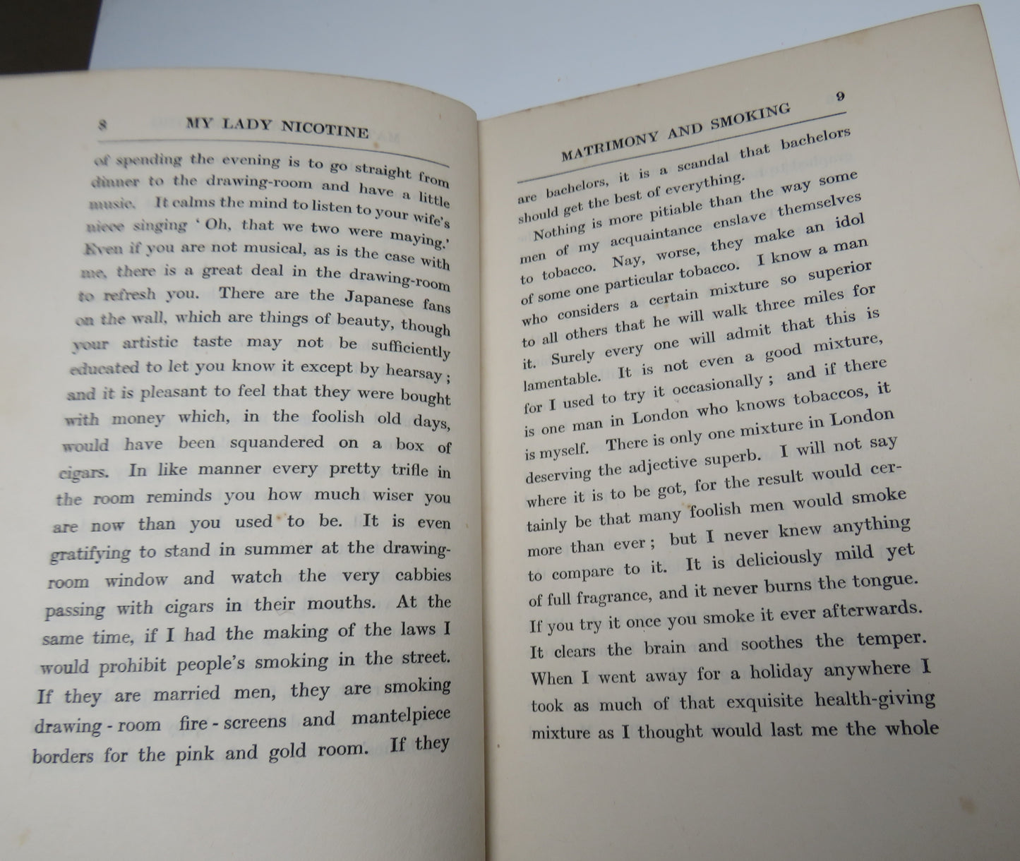 The Works Of J.M.Barrie My Lady Nicotine 1928