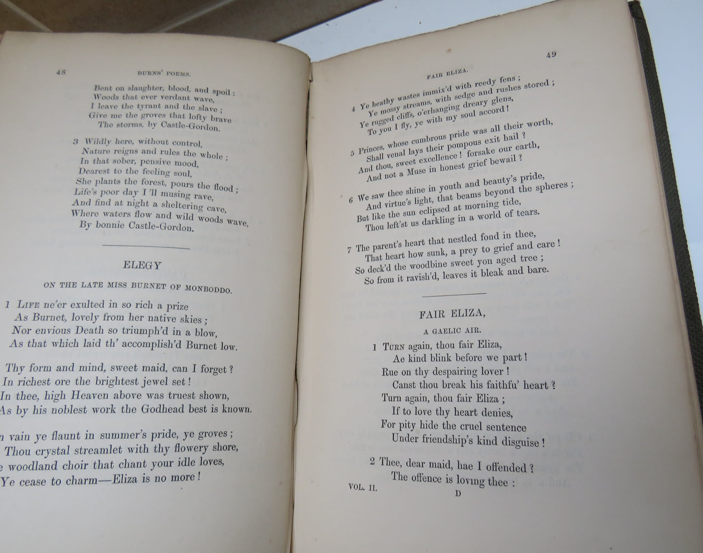 The Poetical Works Of Robert Burns By The Rev George Gilfillan 1856 Volume II