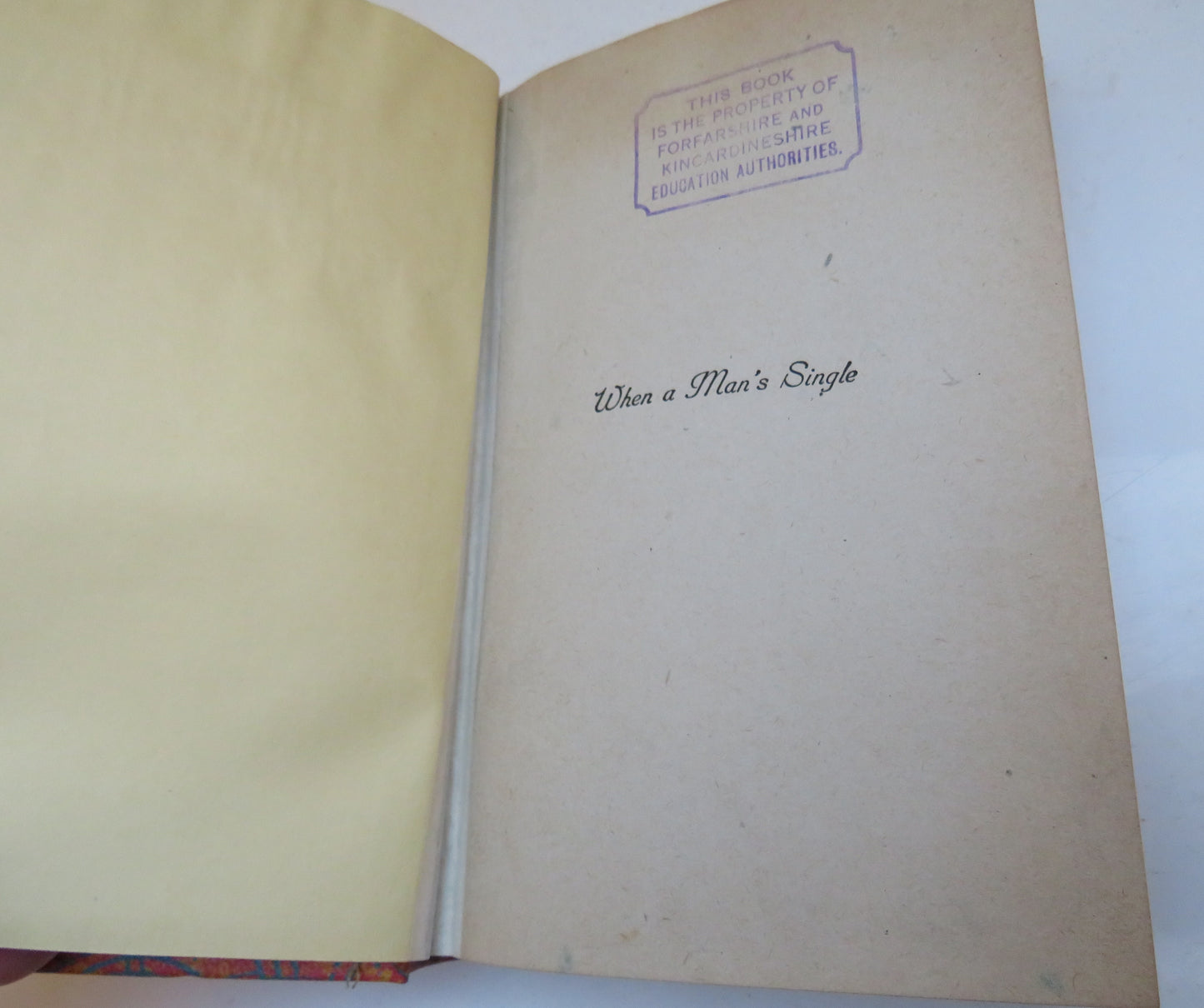 When A Man's Single A Tale Of Literary Life By J.M.Barrie