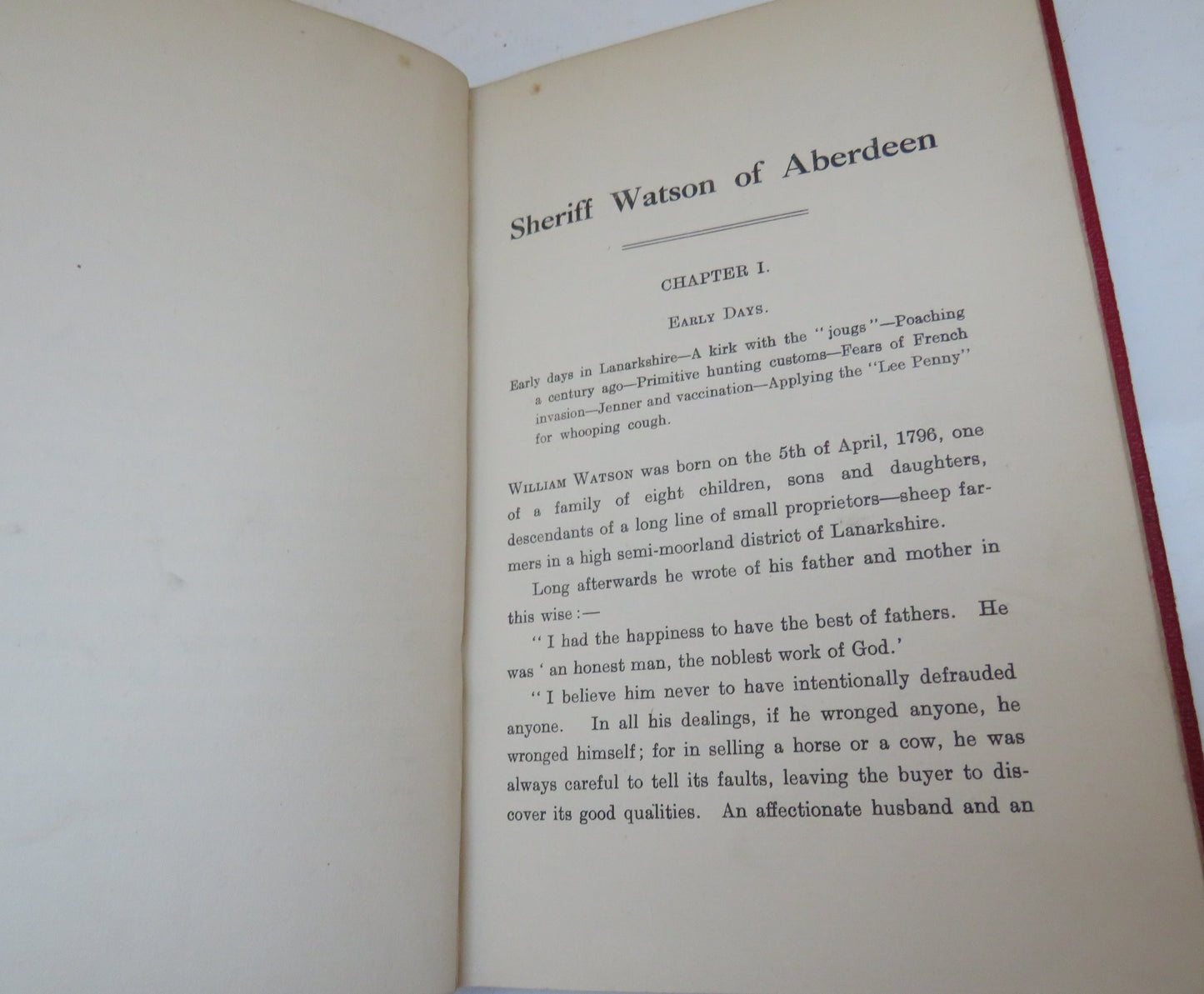 Sheriff Watson Of Aberdeen The Story Of His Life and His Work For The Young By His Grand-Daughter Marion Angus 1913