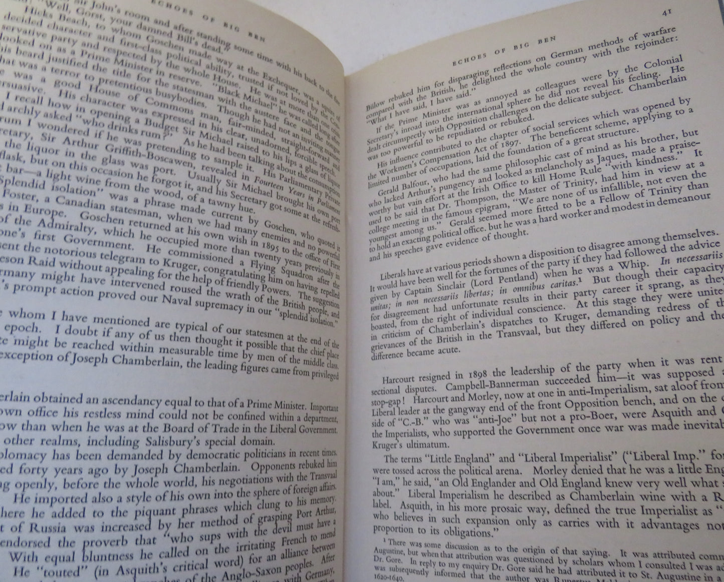 Echoes Of Big Ben A Journalist's Parliamentary Diary (1881-1940) By Sir Alexander Mackintosh 1946