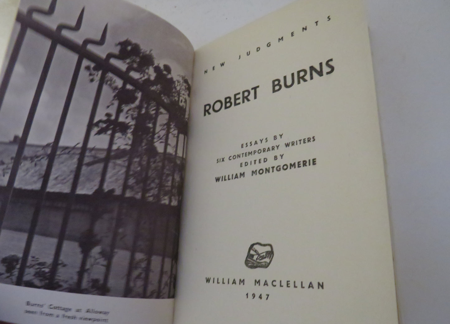 Robert Burns Essays By Six Contemporary Writers Edited By William Montgomerie 1947