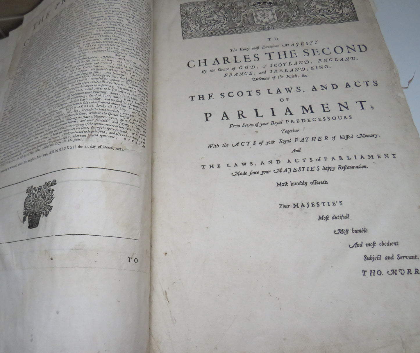 The Laws And Acts Of Parliament Made By Kings & Queens Of Scotland 1681