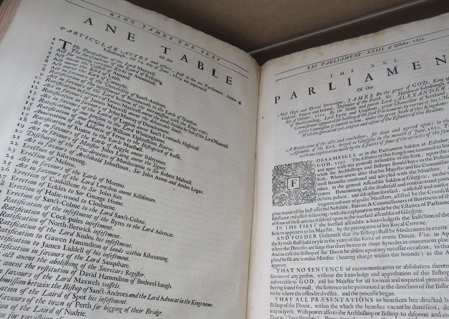 The Laws And Acts Of Parliament Made By Kings & Queens Of Scotland 1681