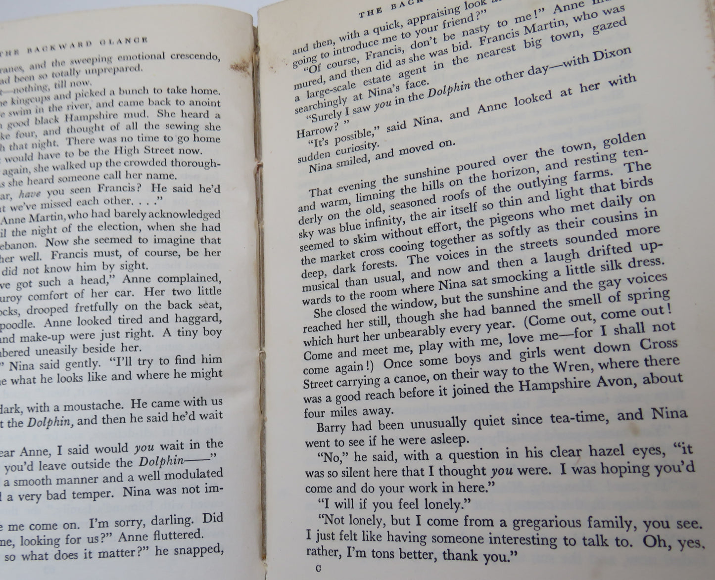 The Backward Glance By Hilary Wayne 1953