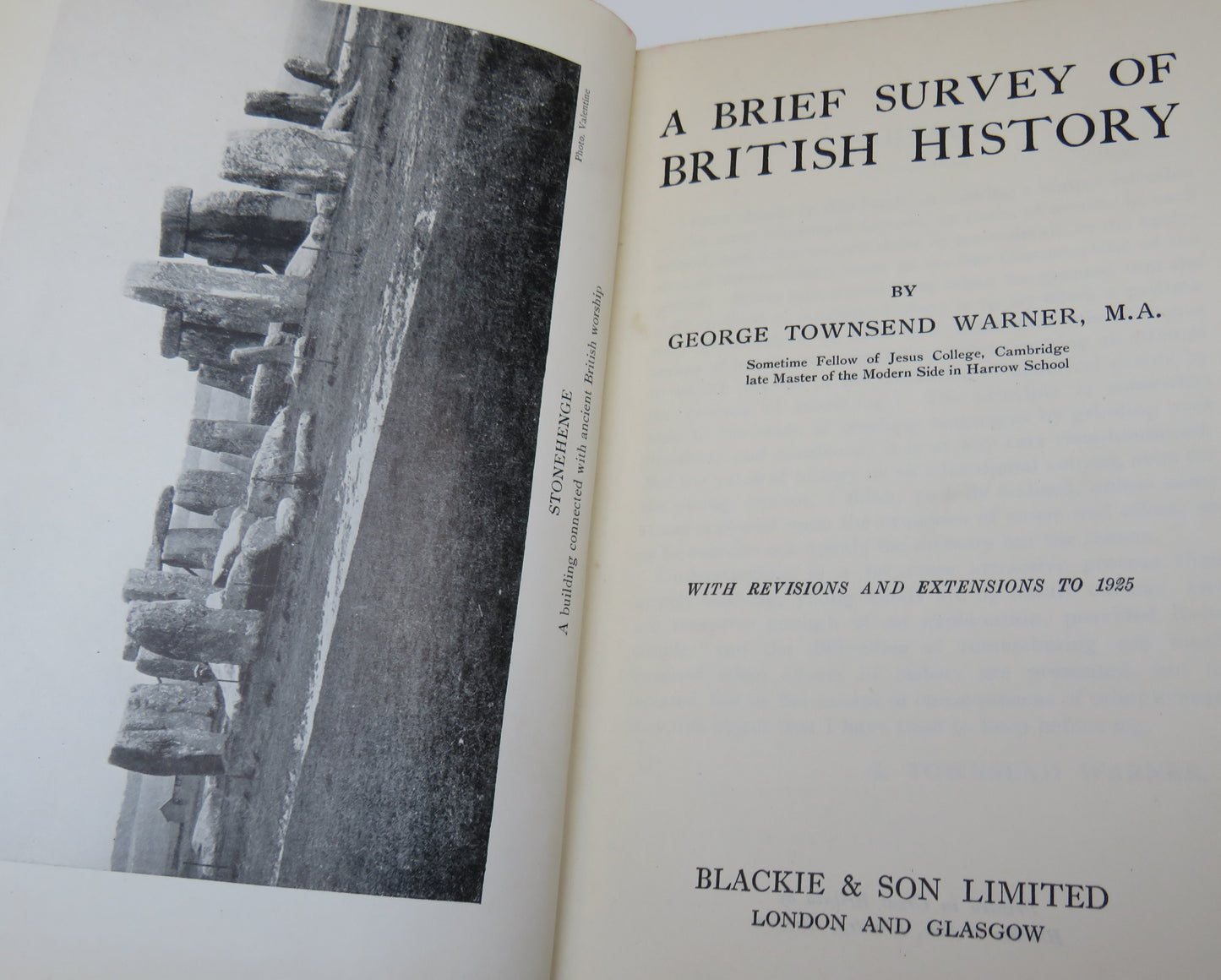 A Brief Survey Of British History By George Townsend Warner