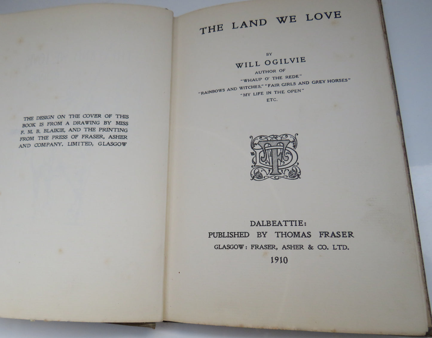The Land We Love By Will Ogilvie 1910