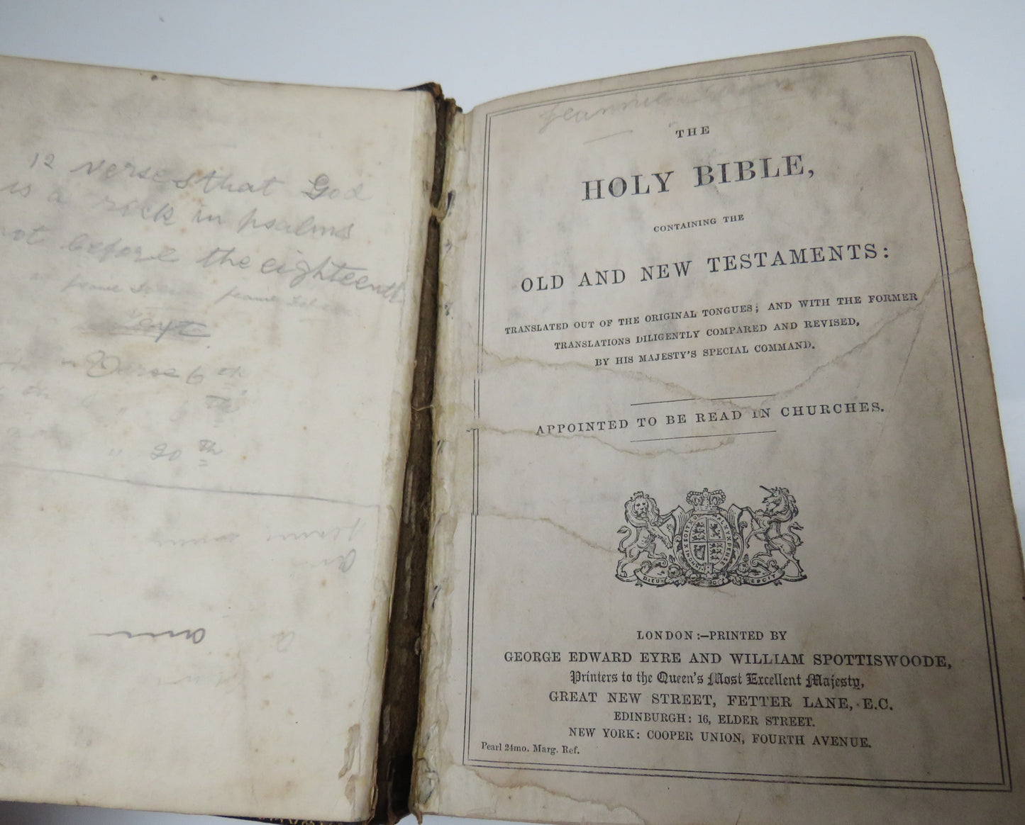 The Holy Bible Containing The Old And New Testaments Antique Book