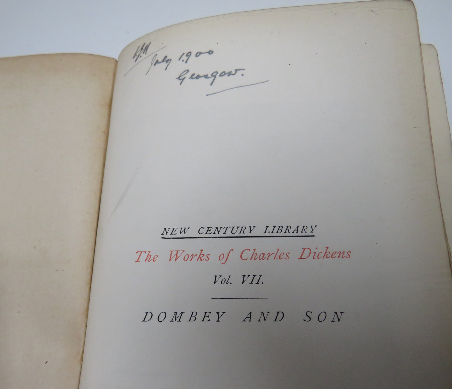 Dombey And Son By Charles Dickens 1900