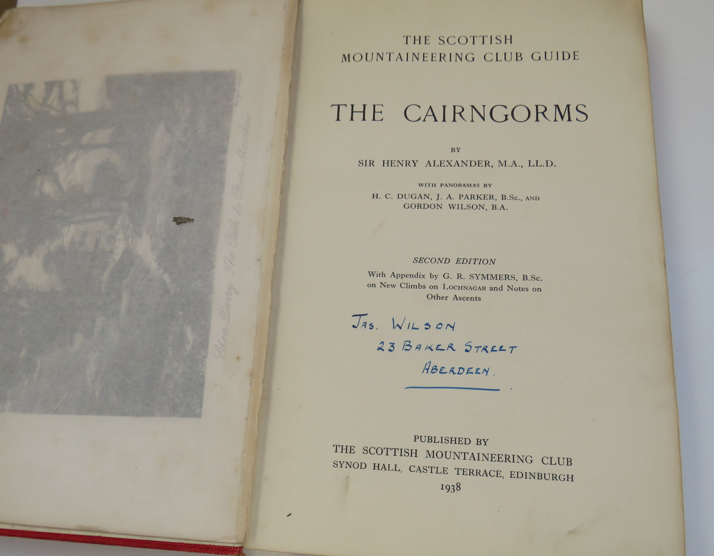 The Scottish Mountaineering Club Guide The Cairngorms By Sir Henry Alexander 1938