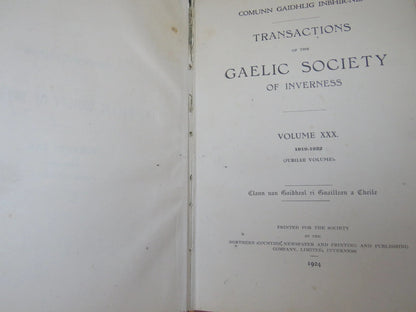Transactions of the Gaelic Society of Inverness Vols XXX & XXXII (Scottish History Book Set, 1924 &  book image 3