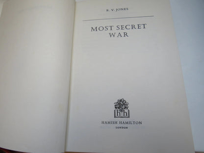 Most Secret War by R. V. Jones (WWII History Book, 1978) book image 4