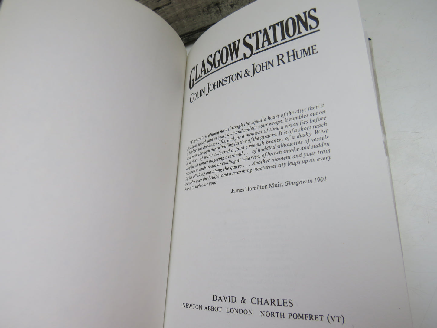 Glasgow Stations By Colin Johnston & John R Hume 1979