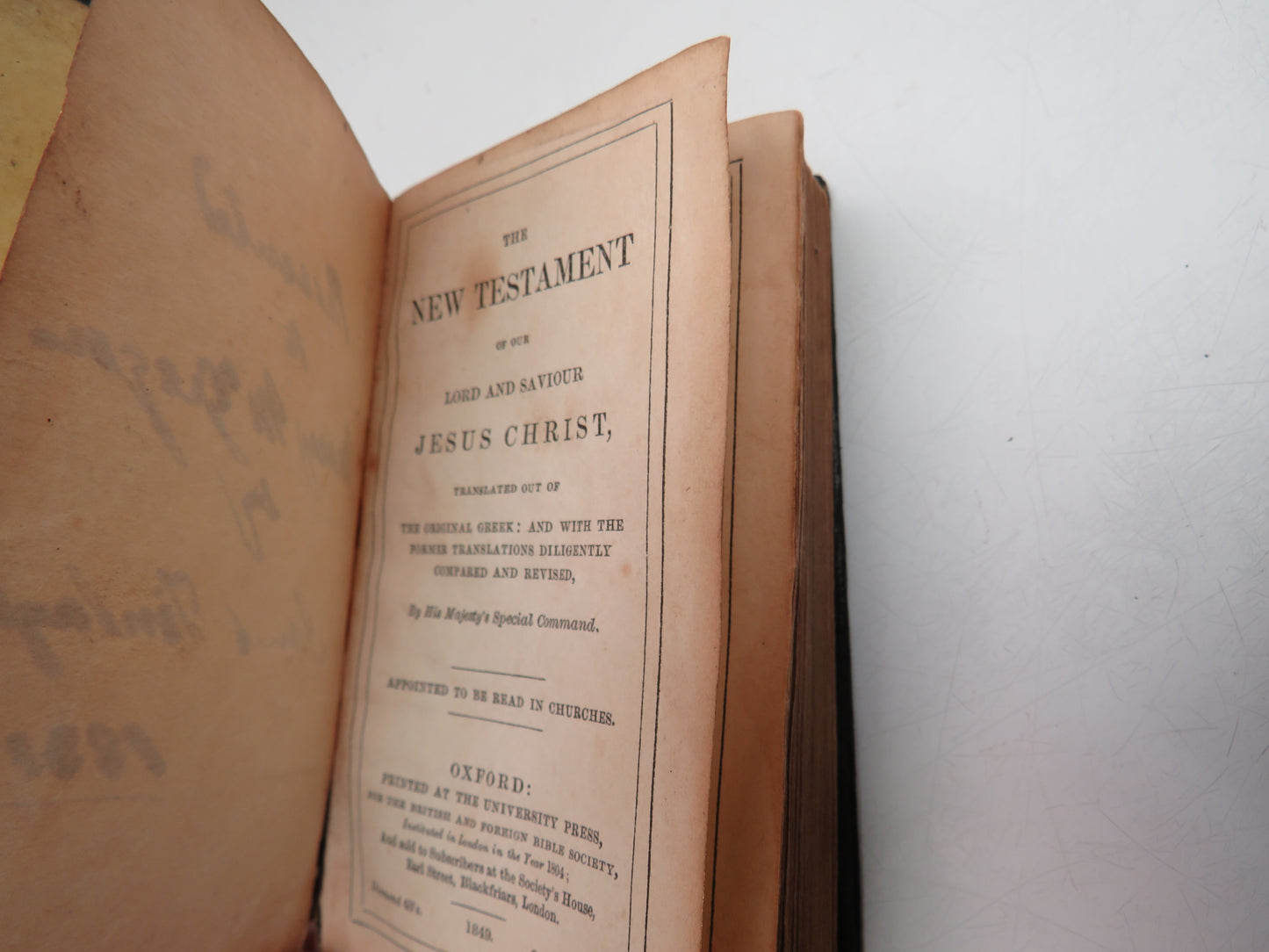 The New Testament of Our Lord Saviour Jesus Christ 1849 Small Book