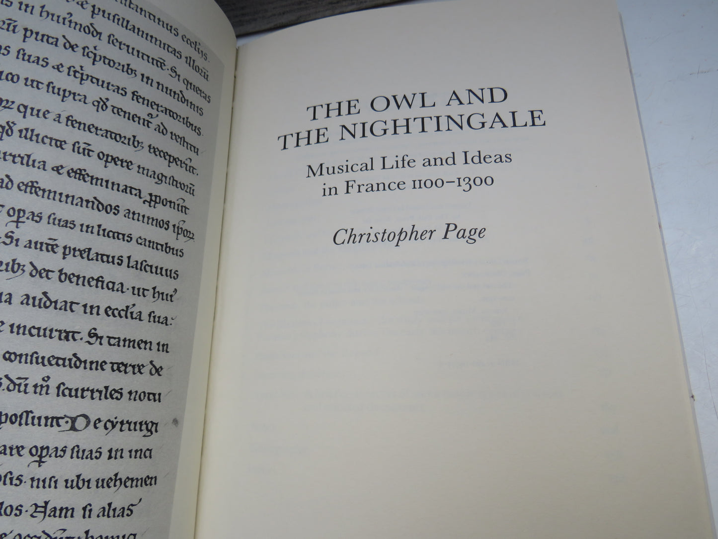 The Owl and The Nightingale Musical Life and Ideas In France 1100-1300 By Christopher Page 1989