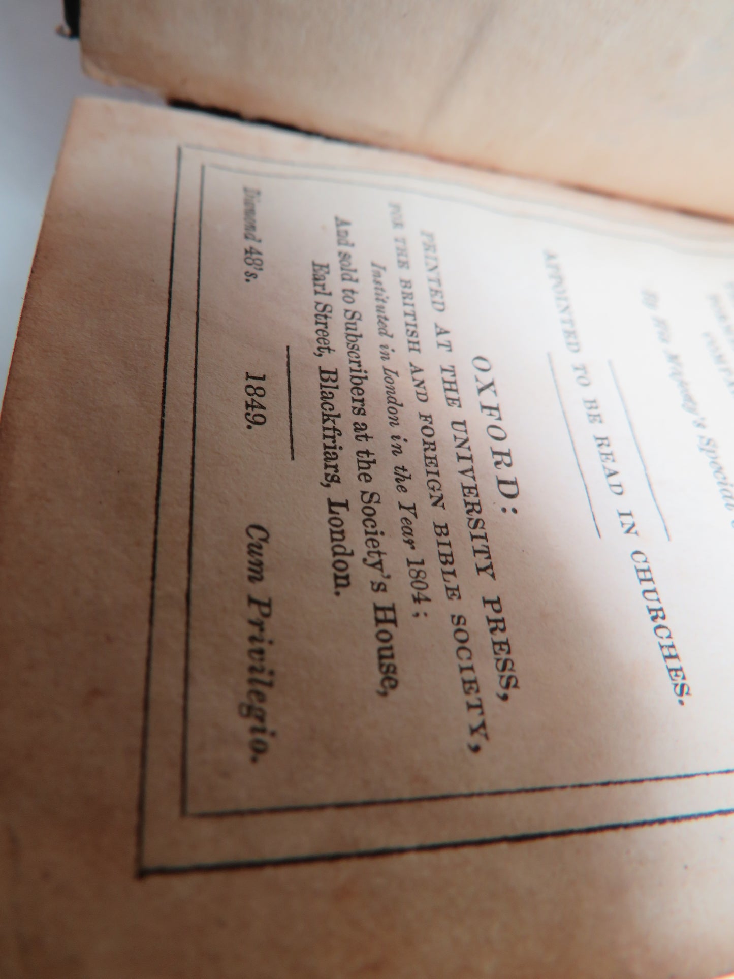 The New Testament of Our Lord Saviour Jesus Christ 1849 Small Book