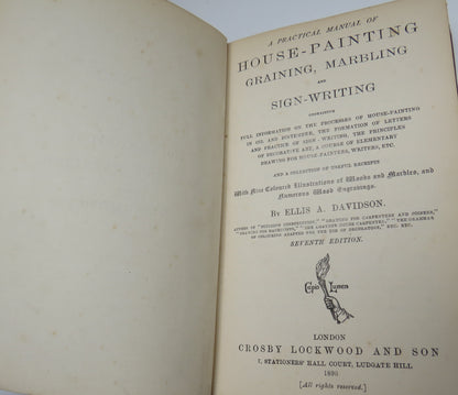 A Practical Manual of House Painting, Graining, Marbling, and Sign Writing by E. A. Davidson by Elli book image 4