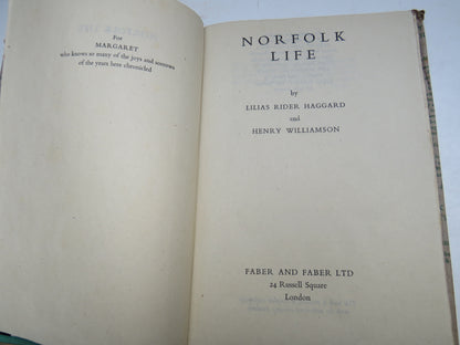 Norfolk Life By Lilias Rider Haggard and Henry Williamson 1944