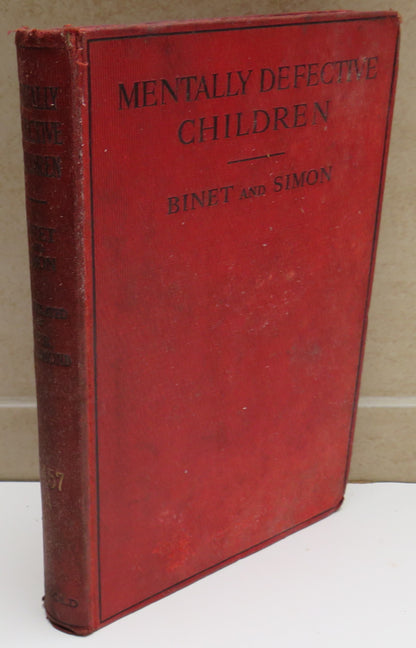 Mentally Defective Children by Alfred Binet and Th. Simon 1914 book image 2