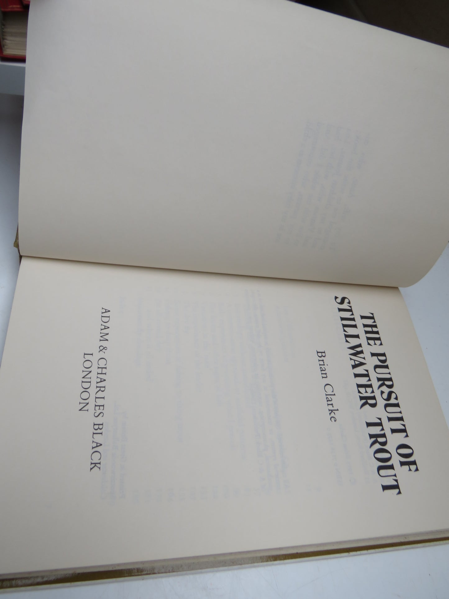 The Pursuit Of Stillwater Trout By Brian Clarke 1979 Vintage Book