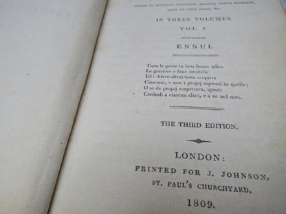 Tales of Fashionable Life By Miss Edgeworth In Three Volumes 1809