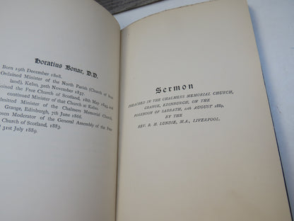 Horatius Bonar, D.D. A Memorial 1889 book image 4