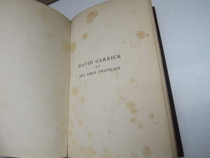 Un Acteur Cosmopolite David Garrick Et Ses Amis Francais Par F. A. Hedgcock 1911 book image 4