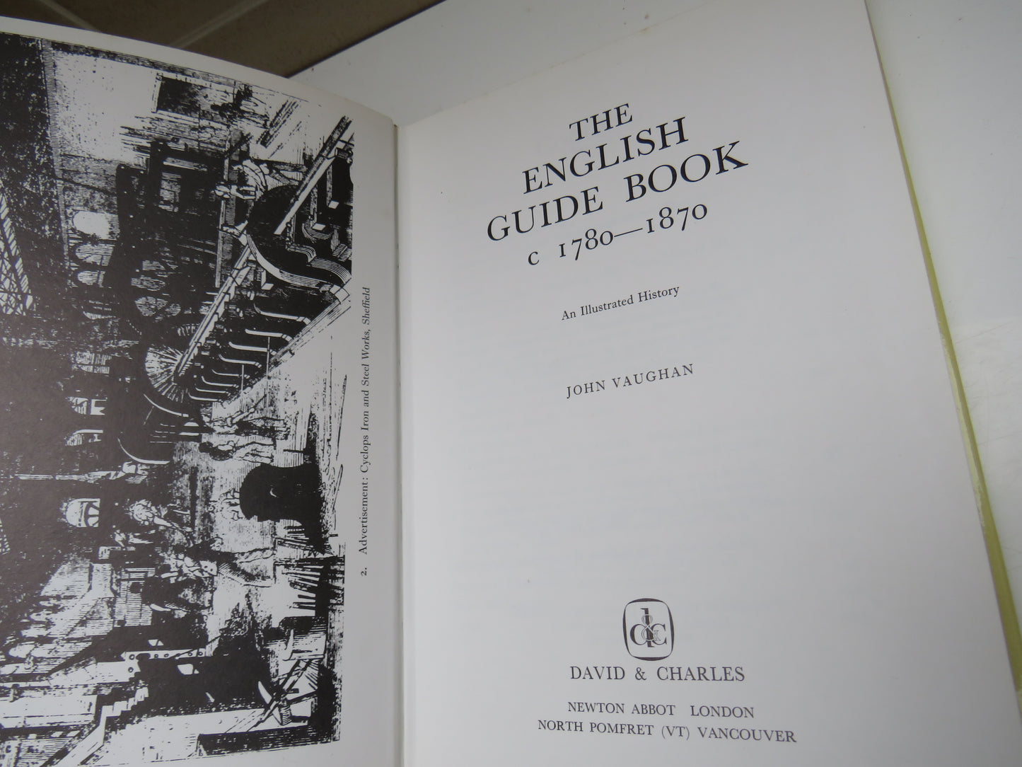 The English Guide Book C1780-1870 An Illustrated History by John Vaughan 1974