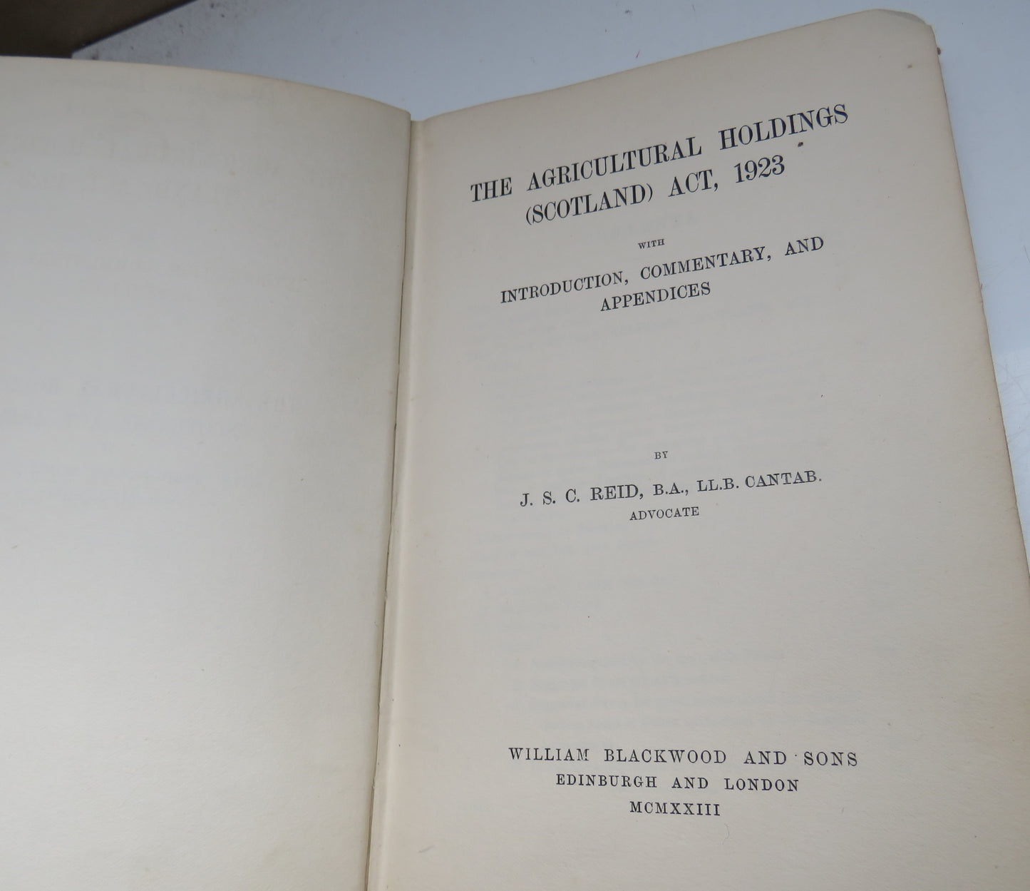 The Agricultural Holdings (Scotland) Act, 1923 by J. S. C. Reid, 1923